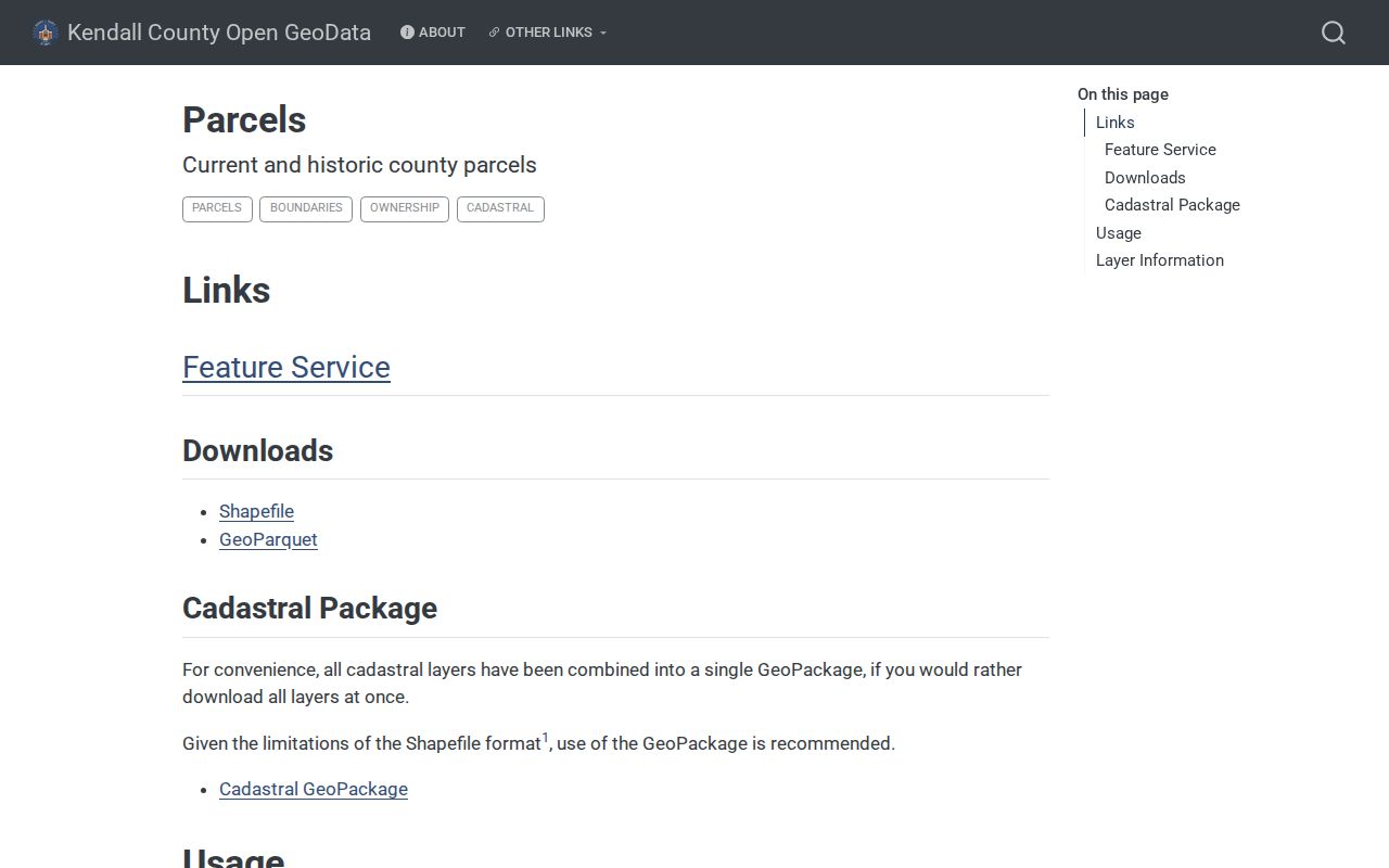 Yorkville street directory parcel schema and historic data caveats