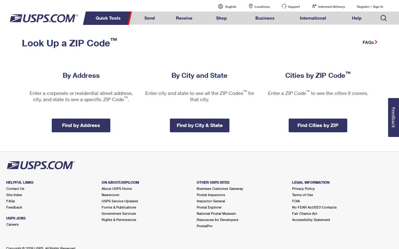 USPS ZIP Code Lookup for checking a Yorkville street address